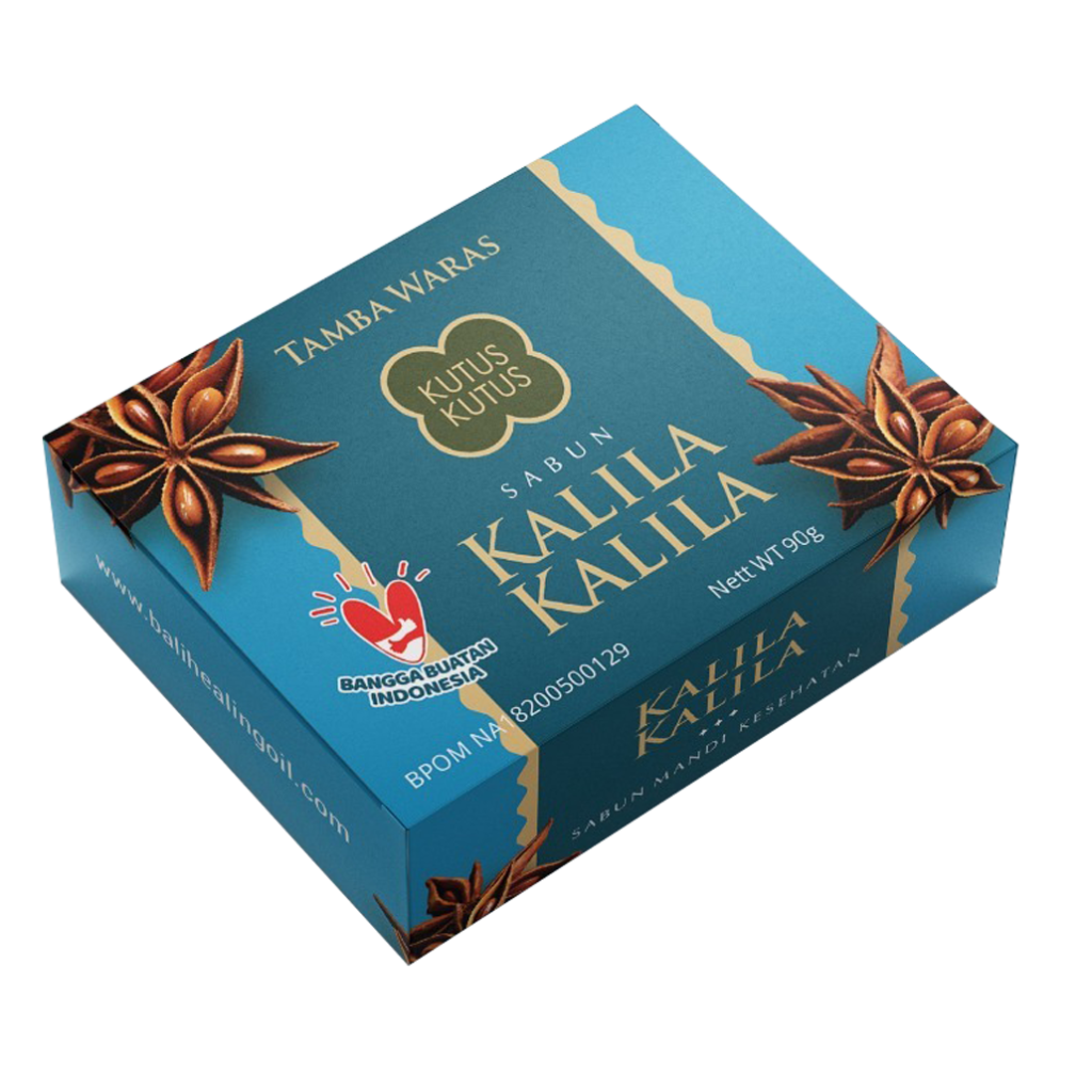 Kalila Kalila zeep is een premium zeep gemaakt van enkel natuurlijke ingrediënten samen met het kerningrediënt van Kutus Kutus olie, het bevat ook kokosolie en olijfolie.