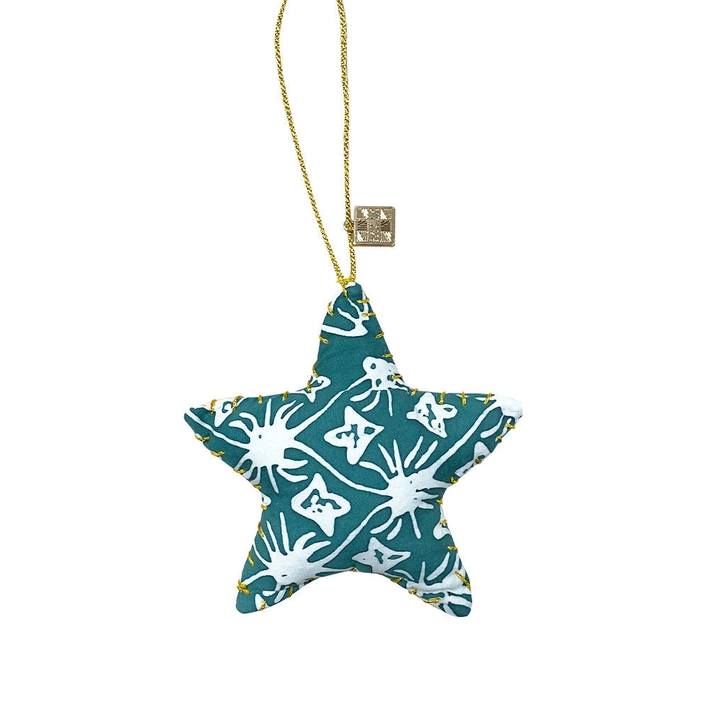 Batik Kerstbal Blauw