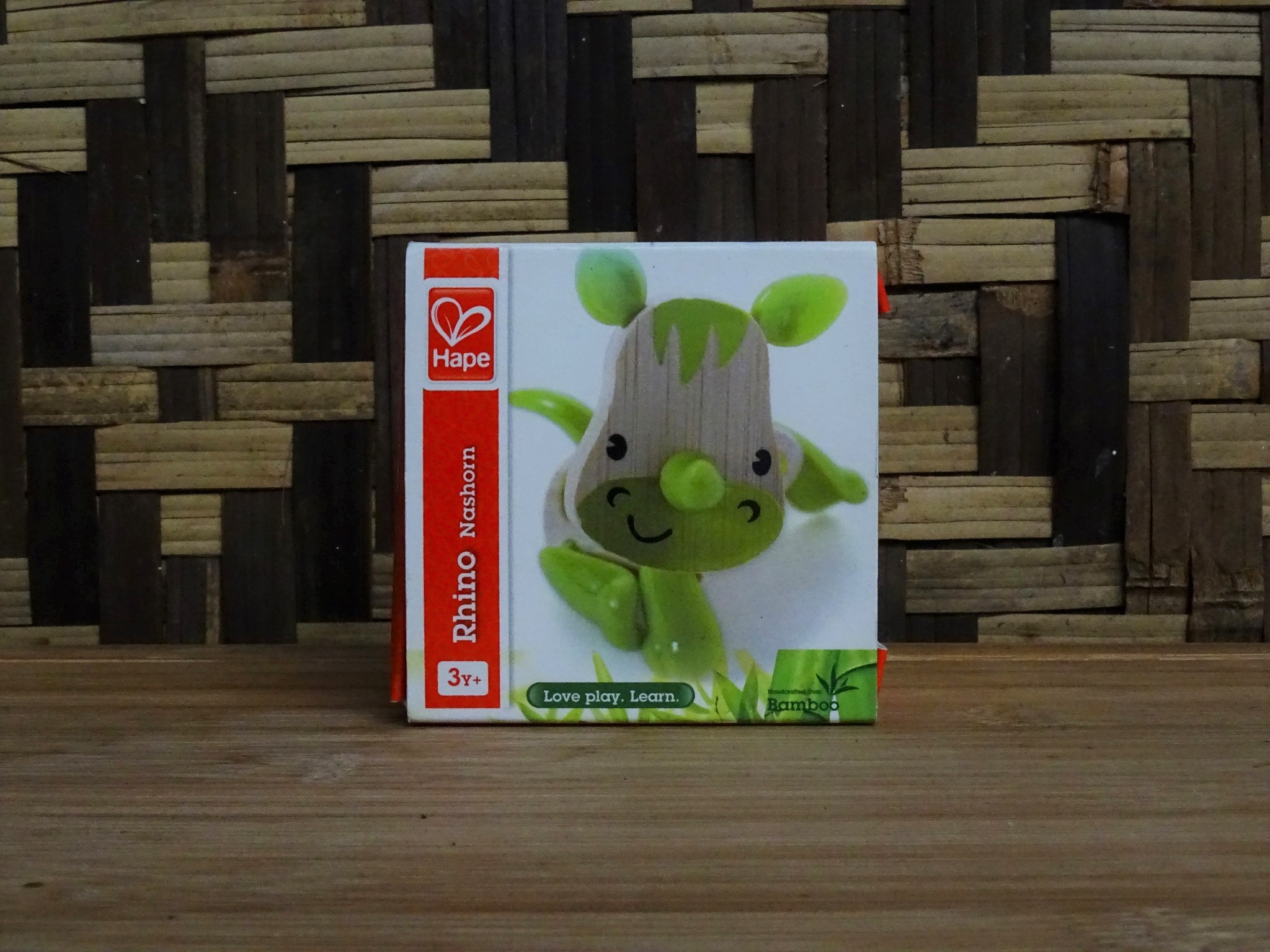Bamboe speeltje neushoorn